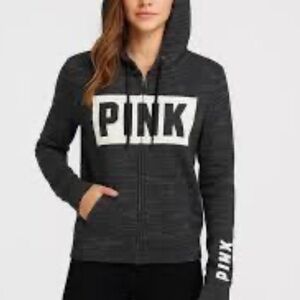 PINK Victoria's Secret Charcoal Hoodie with Logo